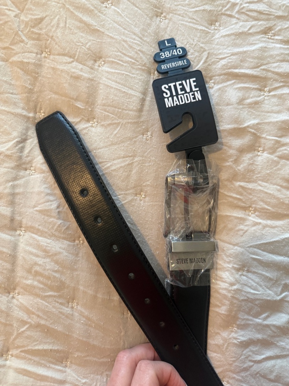 Steve Madden Men's Reversible Belt in Black